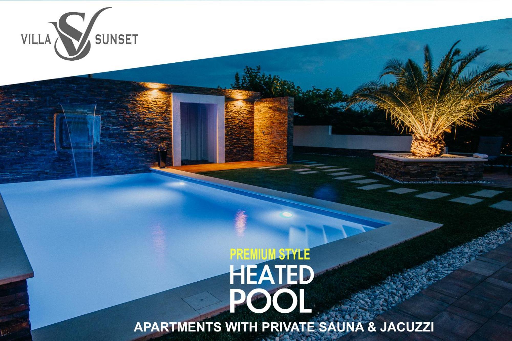 Villa Sunset Pool & Spa Apartments Zgornje Skofije Eksteriør bilde